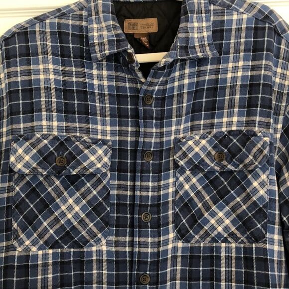 COPY - Men’s M Shacket Jacket Blue plaid quilted - Picture 5 of 9